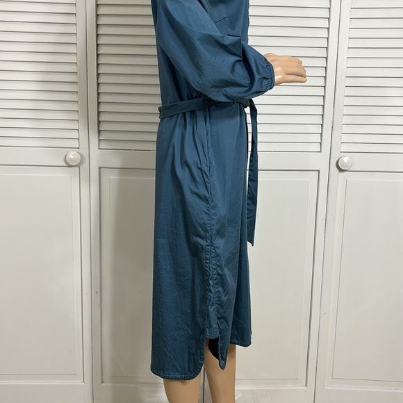 Universal Standard Crossover Collar Dress Teal Sizes 2XS (6 - 8) - Picture 6 of 14